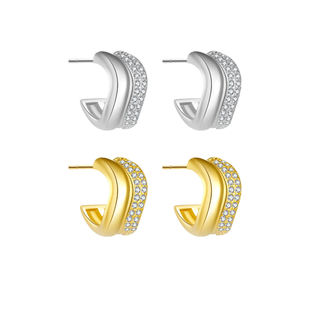 Geometrische cirkelvormige oorbellen van hoogwaardig S925 sterlingzilver voor dames