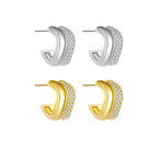 Geometrische cirkelvormige oorbellen van hoogwaardig S925 sterlingzilver voor dames