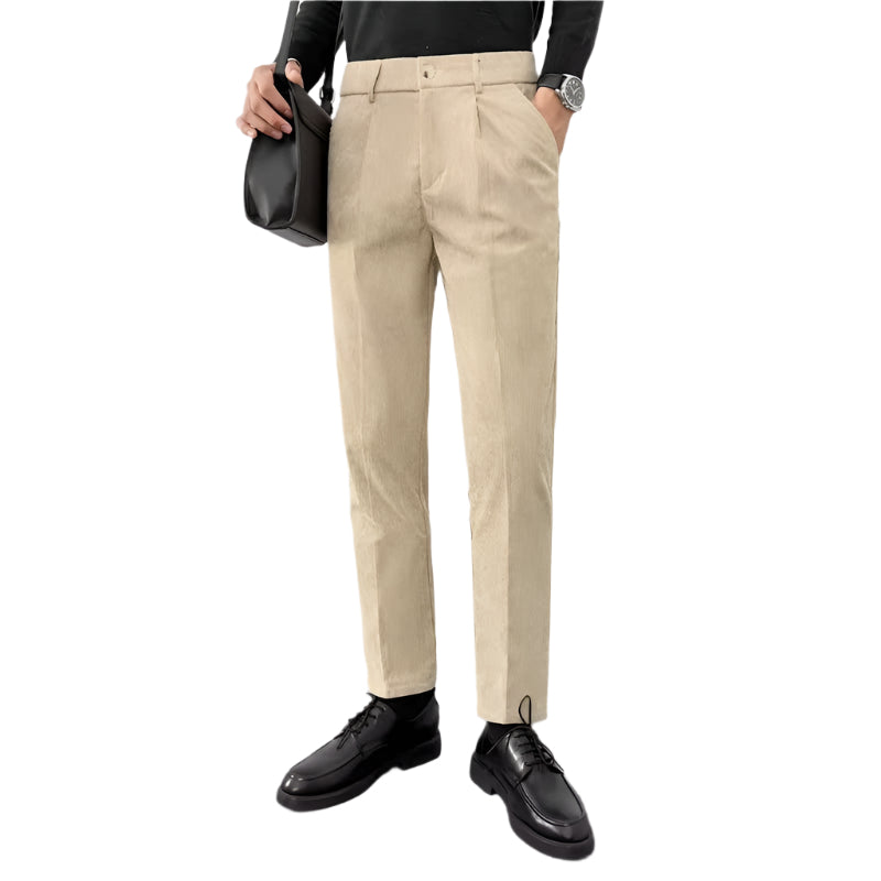 All-match stretch draperende pantalon rechte enkellange cargobroek