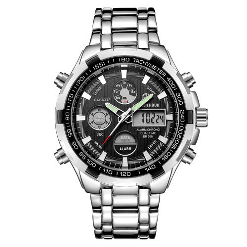 Orologio sportivo multifunzione in lega con calendario da uomo