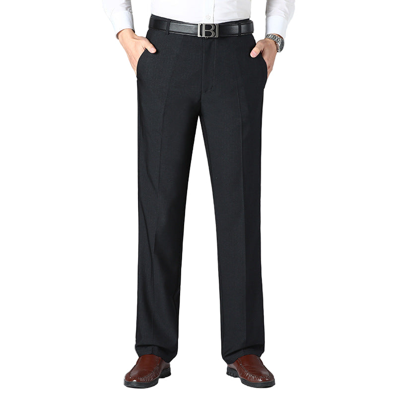 Men's Straight-leg Pants Loose High Waist Suit Pants - Acquisti Online