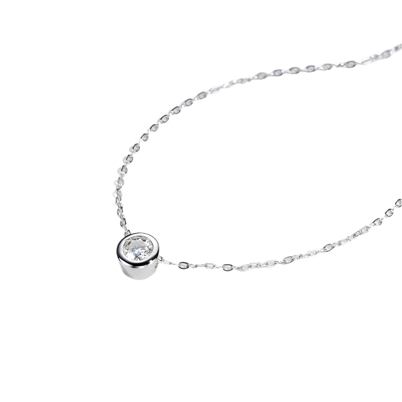 Karat Moissanite Necklace S925 Sterling Silver Pendant