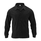 Men's Fashionable Shirt Long Sleeve Casual Multi Pocket Solid Color Corduroy Button up Slim Fit Men's Cardigan Shirt
