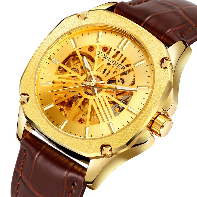 Orologio da polso automatico di lusso da uomo T-WINNER WRG8182