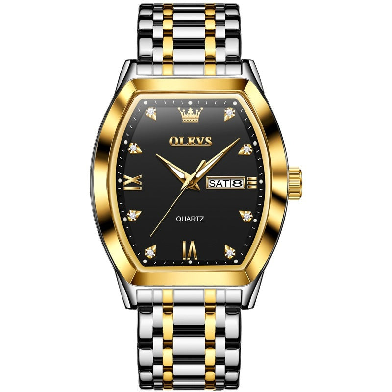 OLEVS TOP Brand Men's Watches Diamond Dial High-end Waterproof Stainless Steel Wrist Watch for Men