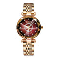 SENO S042 Dames Speciaal Kristal Quartz Horloge Roestvrijstalen Band Analoge Weergave Dames Zakelijke Handhorloges voor Dames