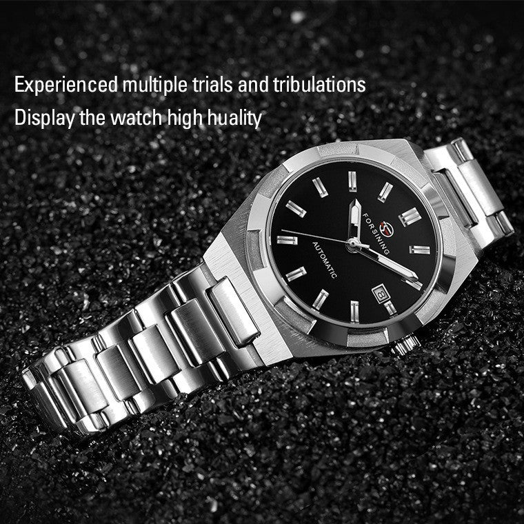 Forsining Design Calendar Automatic Mechanical Wristwatch Men Military Watch Male High-end Luxury Brand Waterproof Men's Watch