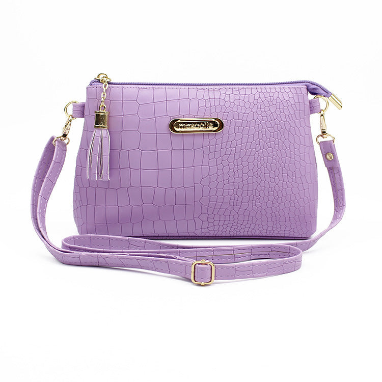 Damesmode Alligatorpatroon Schoudertassen PU Leren Handtas Kleine Telefoontas Crossbody Tas