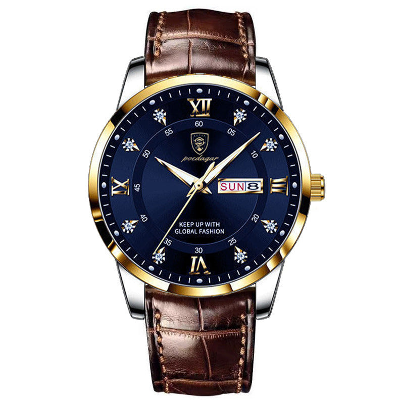 POEDAGAR Men's Watches Top Brand Luxury Leather Wrist Watch Men Sports Quartz Watch Waterproof Male Watch Relogio Masculino Men's Ultra-thin Quartz Watch - Acquisti Online