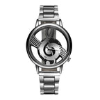 New Style look Music Note Men's Watch Stainless Steel Wristwatch Luxury Fashion Hollow Unisex Watch