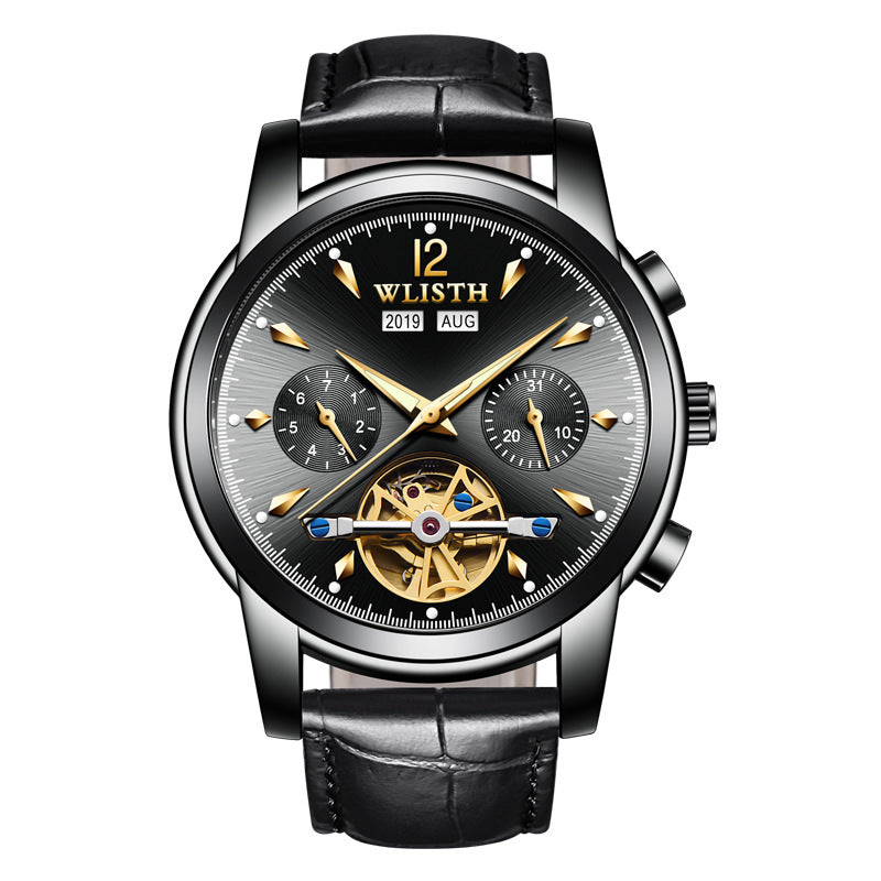 Orologio da uomo multifunzione di alta qualità WLISTH Montre Homme Orologio meccanico automatico in acciaio inossidabile