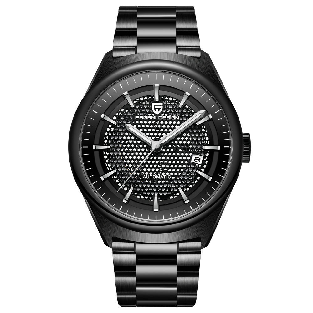 Pagani Design Orologio da uomo casual-elegante, movimento automatico, orologio meccanico, cinturino in acciaio, impermeabile, orologio da uomo alla moda