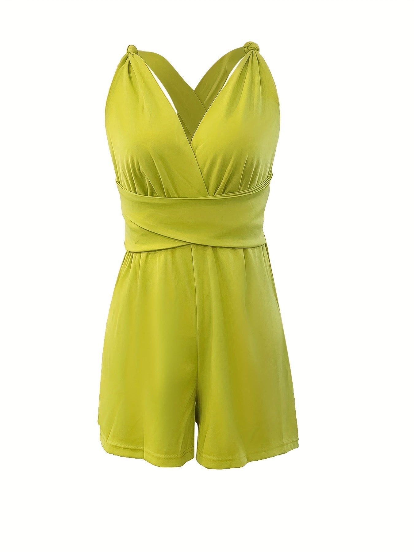 Women's Fashionable Short Dress Women's Sleeveless Jumpsuit Cross Sleeveless Sling Jumpsuit Women's Short Dress