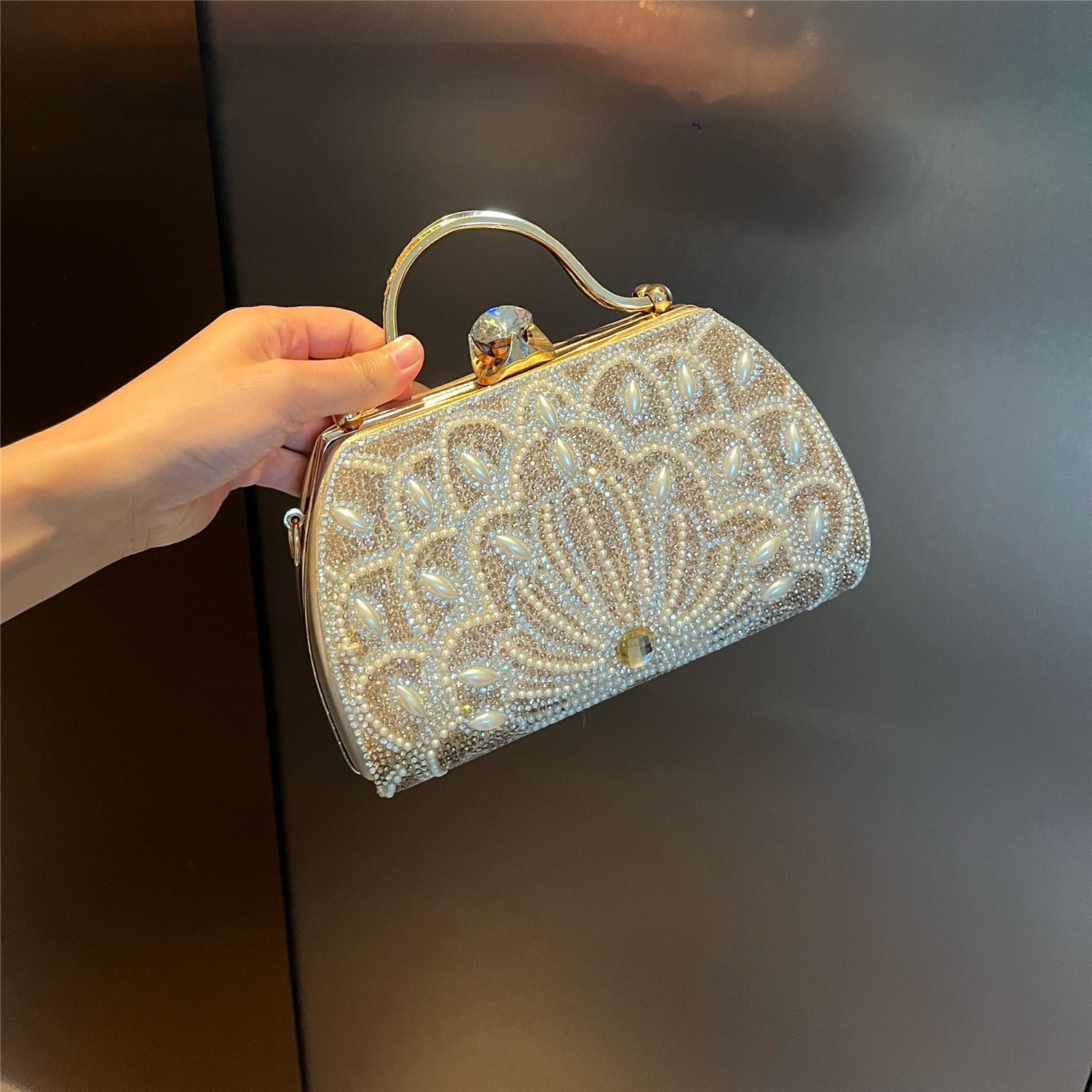Luxury fashion party Attainable HandBag full stone craved for Women's - Acquisti Online