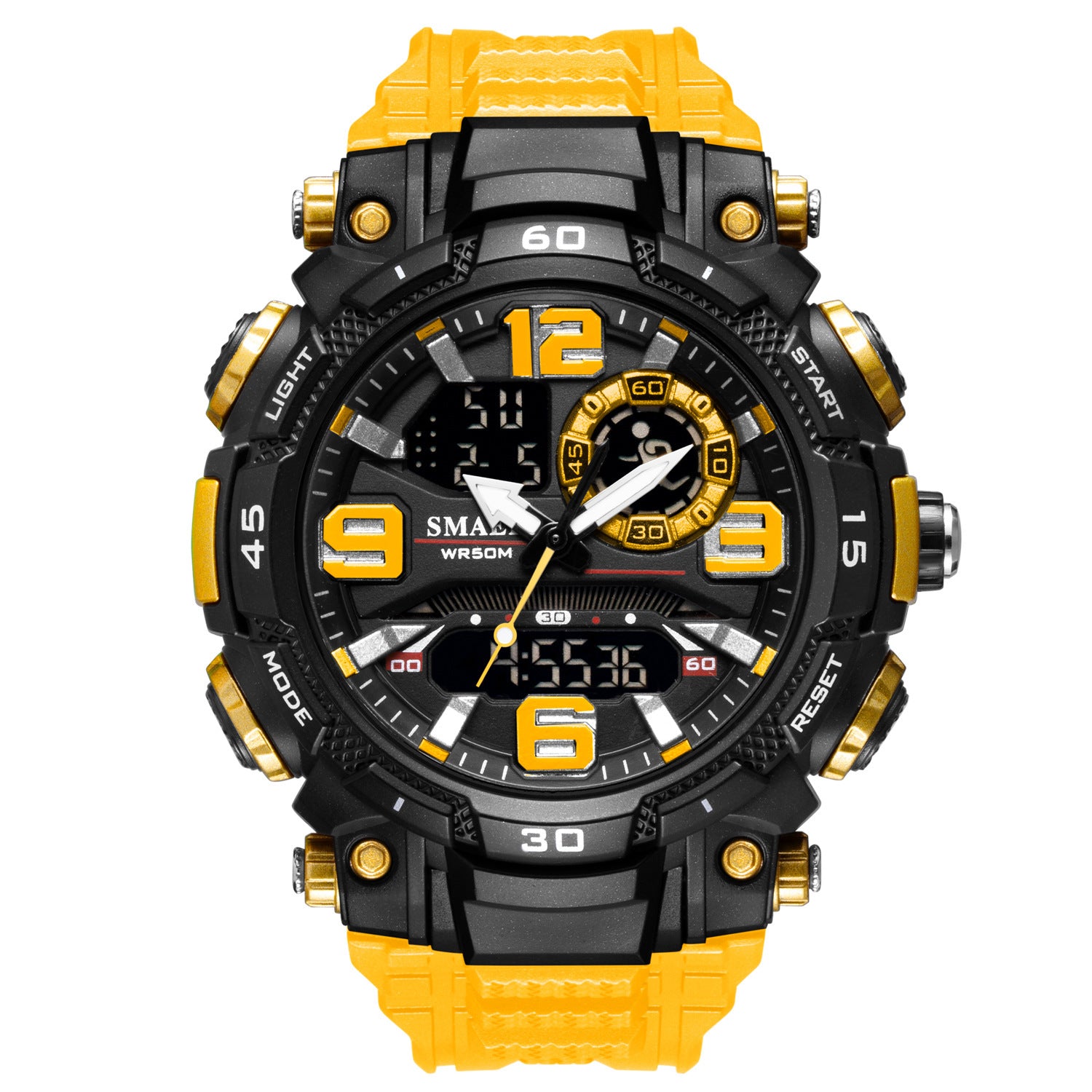 Orologio sportivo da uomo alla moda, impermeabile, per il tempo libero e all'aria aperta