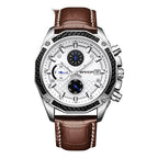 SANDA New 5301 Three-eye Six-needle Men's Quartz Watch Waterproof Calendar Night Light Business Men's Quartz Watch