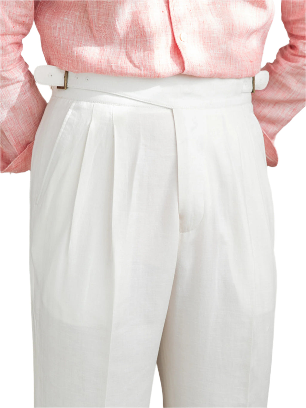 Fashion Retro Breathable Cotton And Linen High Waist Straight-leg Pants