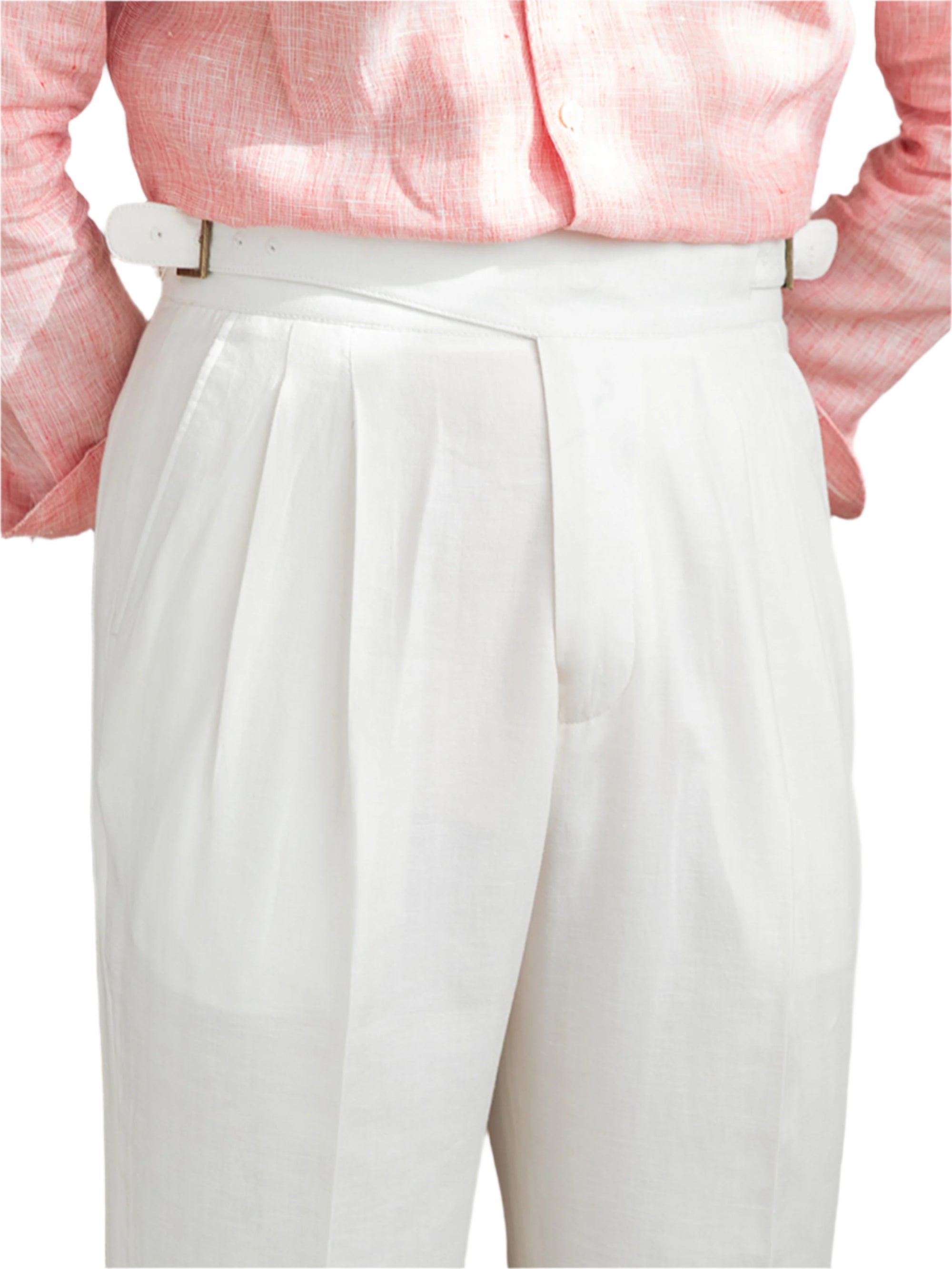 Fashion Retro Breathable Cotton And Linen High Waist Straight-leg Pants