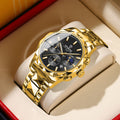 BINBOND Luxury Brand Men's Watch High Quality Waterproof Sport Chronograph Quartz Military Watch Men Clock Butterfly Clasp Men's Watch - Acquisti Online