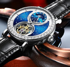 RAKSA DUKE New Tourbillon Leather Watch Automatic Watch for Men Luxury Diamond Moon Phase Mechanical Watches Men Waterproof Montre Homme New - Acquisti Online