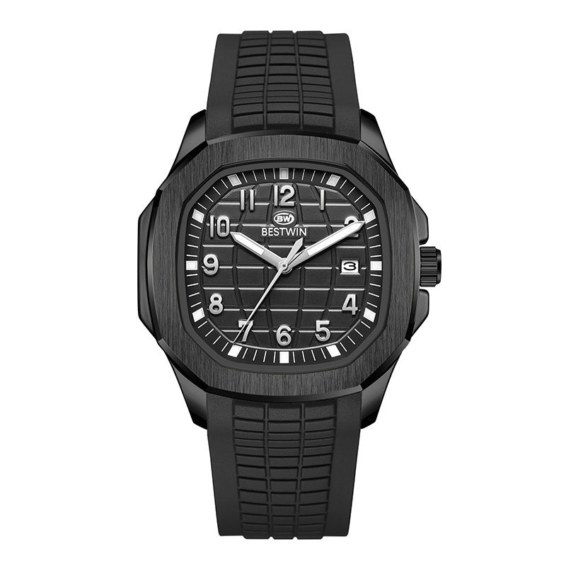 Fashion Sports Silicone Strap Alloy Men's Watch