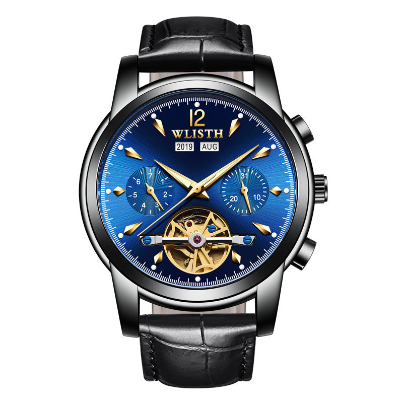 Orologio da uomo multifunzione di alta qualità WLISTH Montre Homme Orologio meccanico automatico in acciaio inossidabile