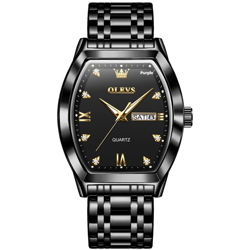 OLEVS TOP Brand Men's Watches Diamond Dial High-end Waterproof Stainless Steel Wrist Watch for Men