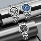 Mark Fairwhale Men's Luxury Personalized Watch Classic Stainless Steel Waterproof Quartz Men's Wristwatch 2024