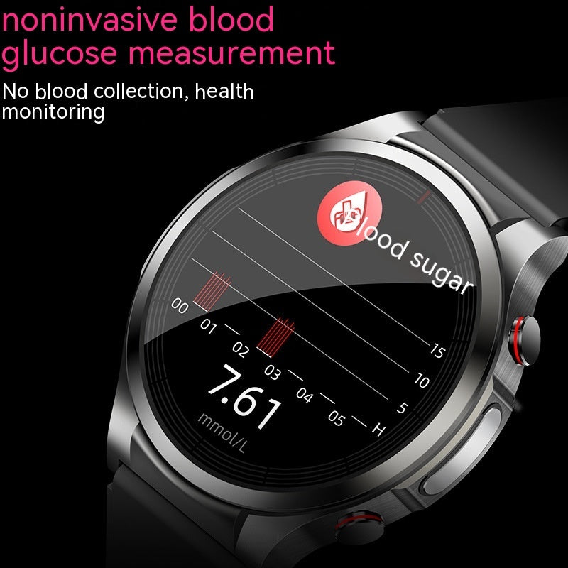 Blood Sugar Testing ECG Blood Pressure Heart Rate Body Temperature Smart Watch