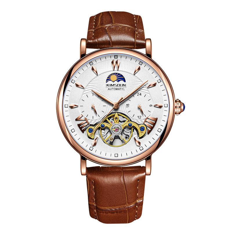 Orologio meccanico automatico da uomo Sun Moon Star Watch