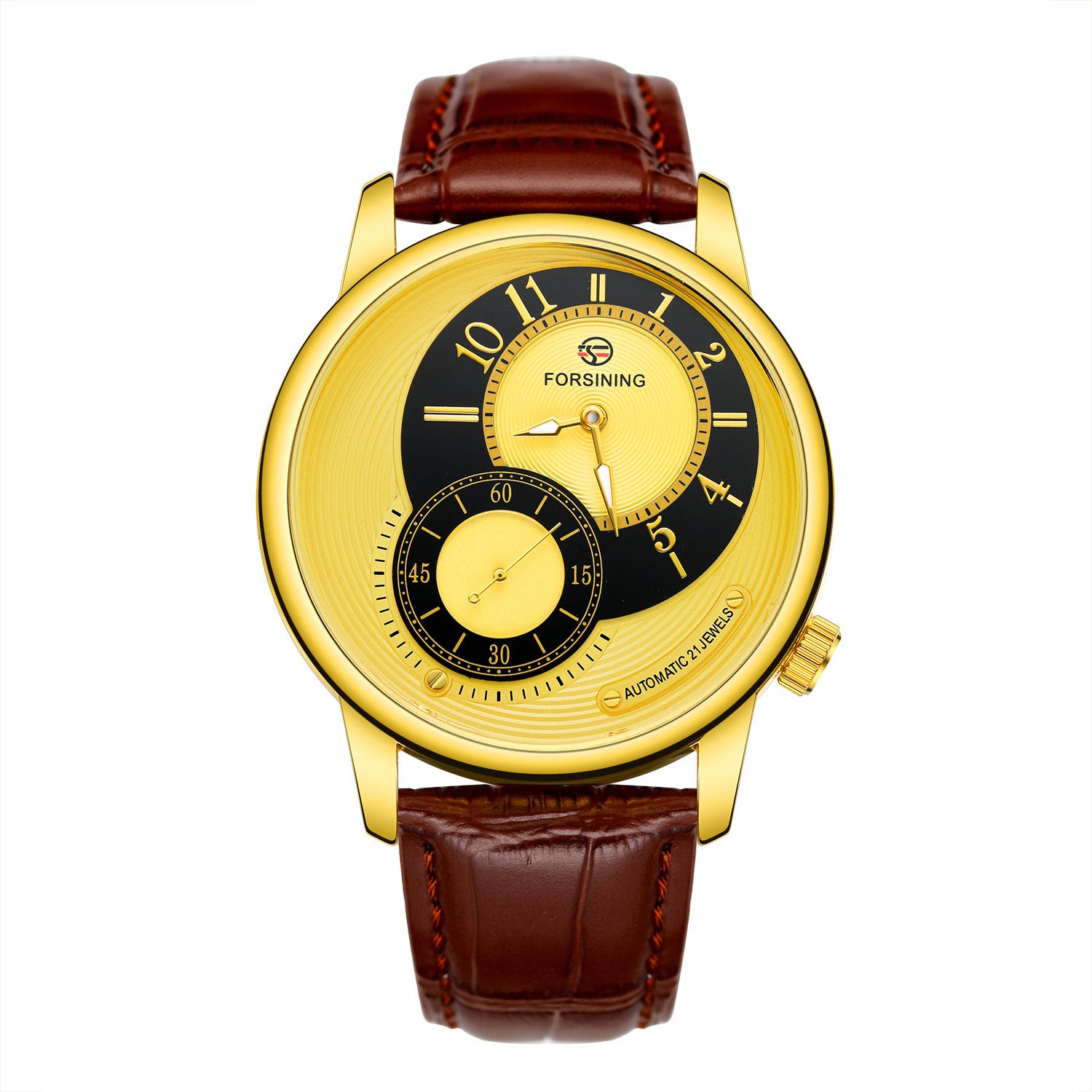 Men's FORSINING New Men's Watches Fashion Luxury Brand Genuine Leather Classic Wristwatches