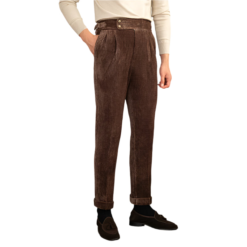 Fashion Pit Strip High-waisted Straight-leg With Casual Pants