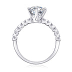 Large Diamond Diamond Ring Luxury Fashion Set Moissanite Silver Ring