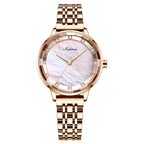 Nektom Fashionable Women's Quartz Watch Simple Rhinestone Quartz Watch Waterproof Stainless steel women watch
