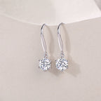 Jumping Wind Inlaid Moissanite Silver Earrings Luxury Fashion Diamond Earrings