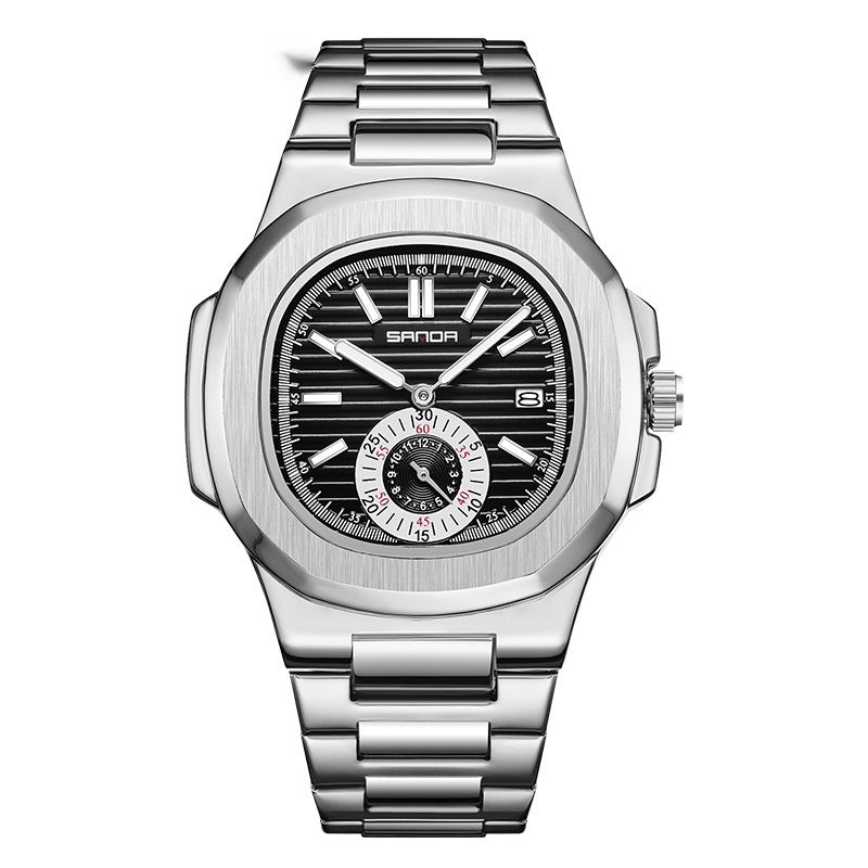 SANDA 7020 Business Casual Butterfly Double Button Men Watch - Acquisti Online