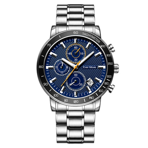 Ever Move 3215 Man Sports Steel Strap Watch - Acquisti Online