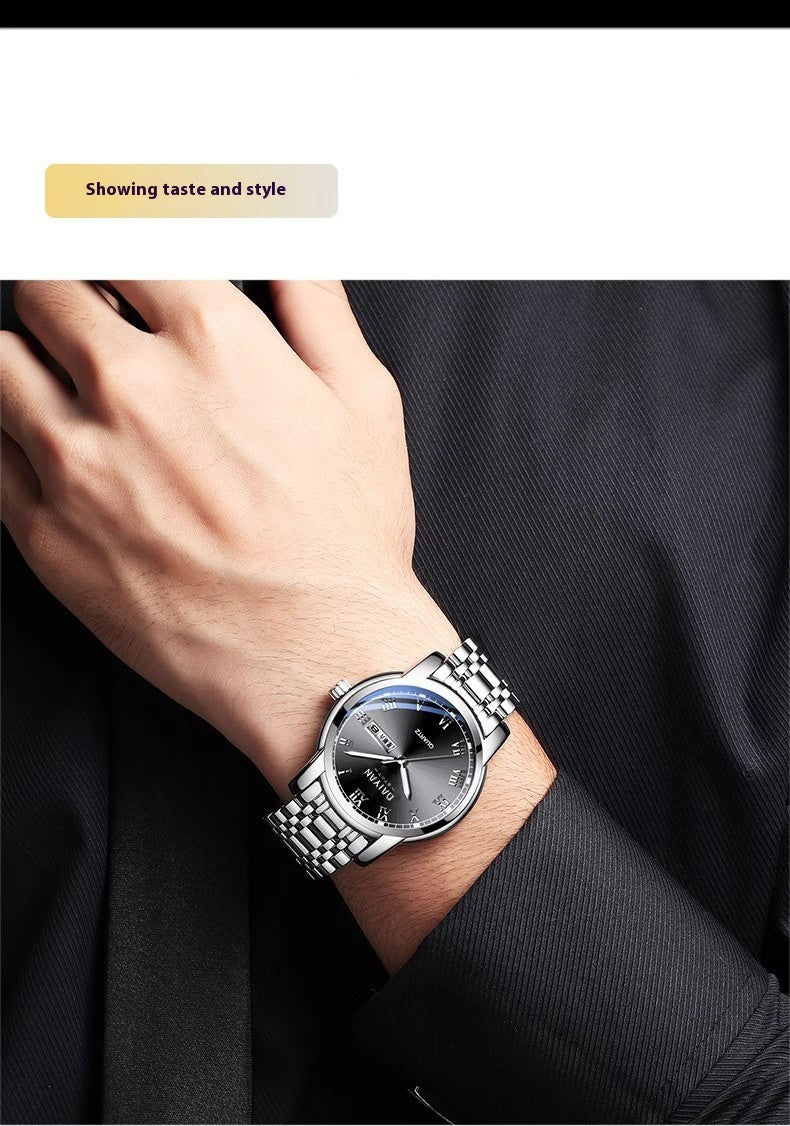 Nuovo marchio di lusso, moda, affari, tempo libero, orologio da polso, sportivo, impermeabile, orologio al quarzo con calendario