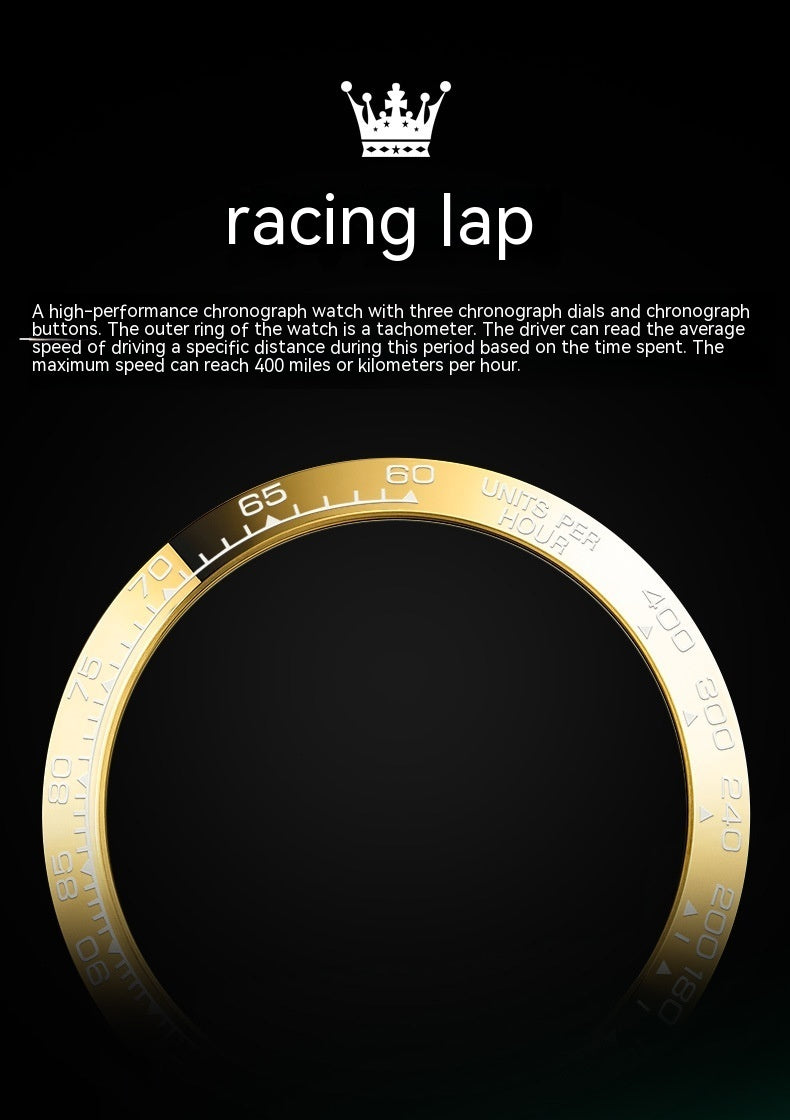 Olevs Men's Fashionable Business Casual Watch Luminous Waterproof Multifunctional Steel Band Automatic Watch