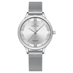 NAVIFORCE Original Quartz Women Watch Stainless Steel Mesh Band Ladies Bracelet Simple Fashion Women Watch