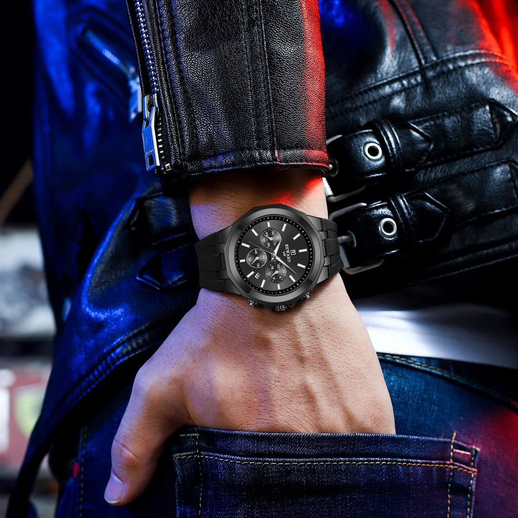 Orologio sportivo da uomo al quarzo con cinturino in silicone