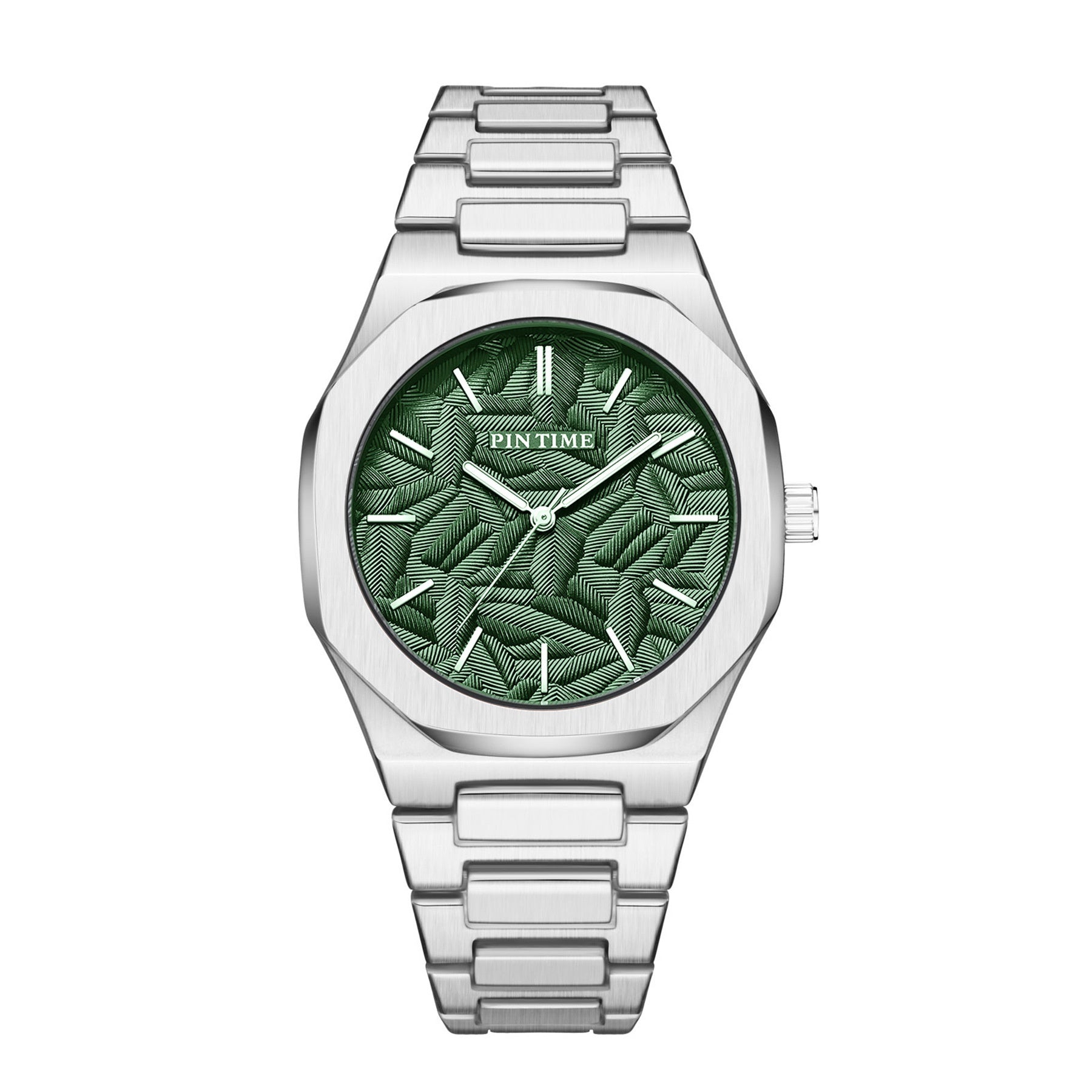 PINTIME Women Fashionable Quartz Watch Stainless Steel Waterproof Luminous Autometic Movemen Women Watch