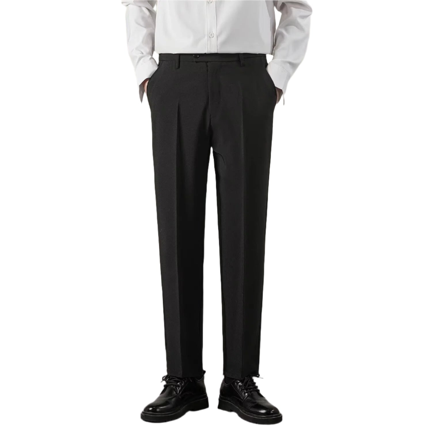 Men's Fashion Casual Suit Pants Straight Suit Pants Cropped Business Casual Sagging Leisure Men's Casual Formal Pants