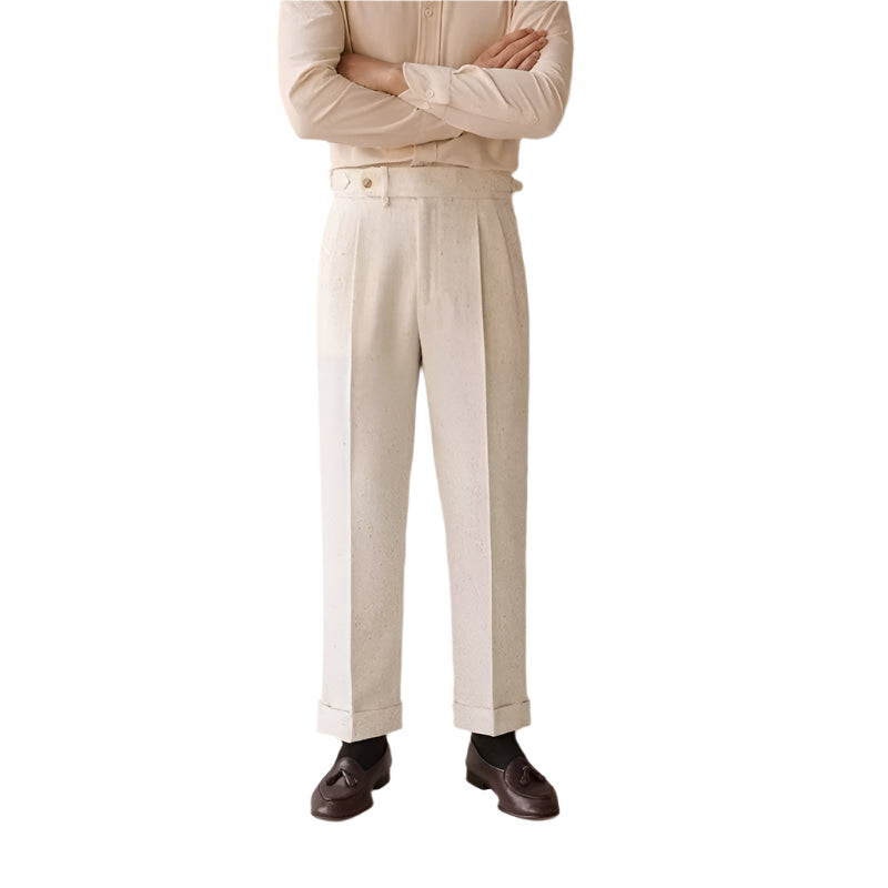 Casual Straight-leg Loose Elastic Waist Suit Men's Pants