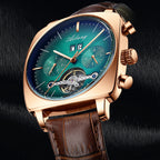 Ailang Men's Fashion Classic Watch Automatic Mechanical Movement Waterproof Luminous Leather Band Man Watch - Acquisti Online