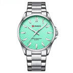 CURREN Fashion Brand Couple Watch Simple Quartz Stainless Steel Band Wristwatch Casual Business Couple Watch