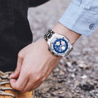Kimsdun 1222A Luxury Man's Mechanical Watch Stylish Stainless Steel Band Waterproof Date Display Character Casual Watch