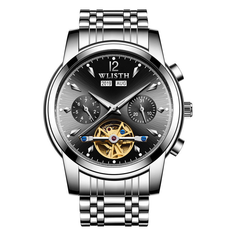 Orologio da uomo multifunzione di alta qualità WLISTH Montre Homme Orologio meccanico automatico in acciaio inossidabile