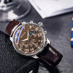 WOKAI High Quality Classic Men's Quartz Watch Fashion Casual Luminous Belt Retro Waterproof Sports Business Watch