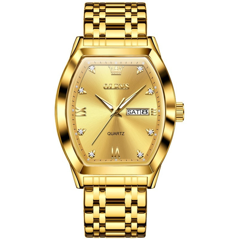 OLEVS TOP Brand Men's Watches Diamond Dial High-end Waterproof Stainless Steel Wrist Watch for Men
